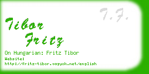tibor fritz business card